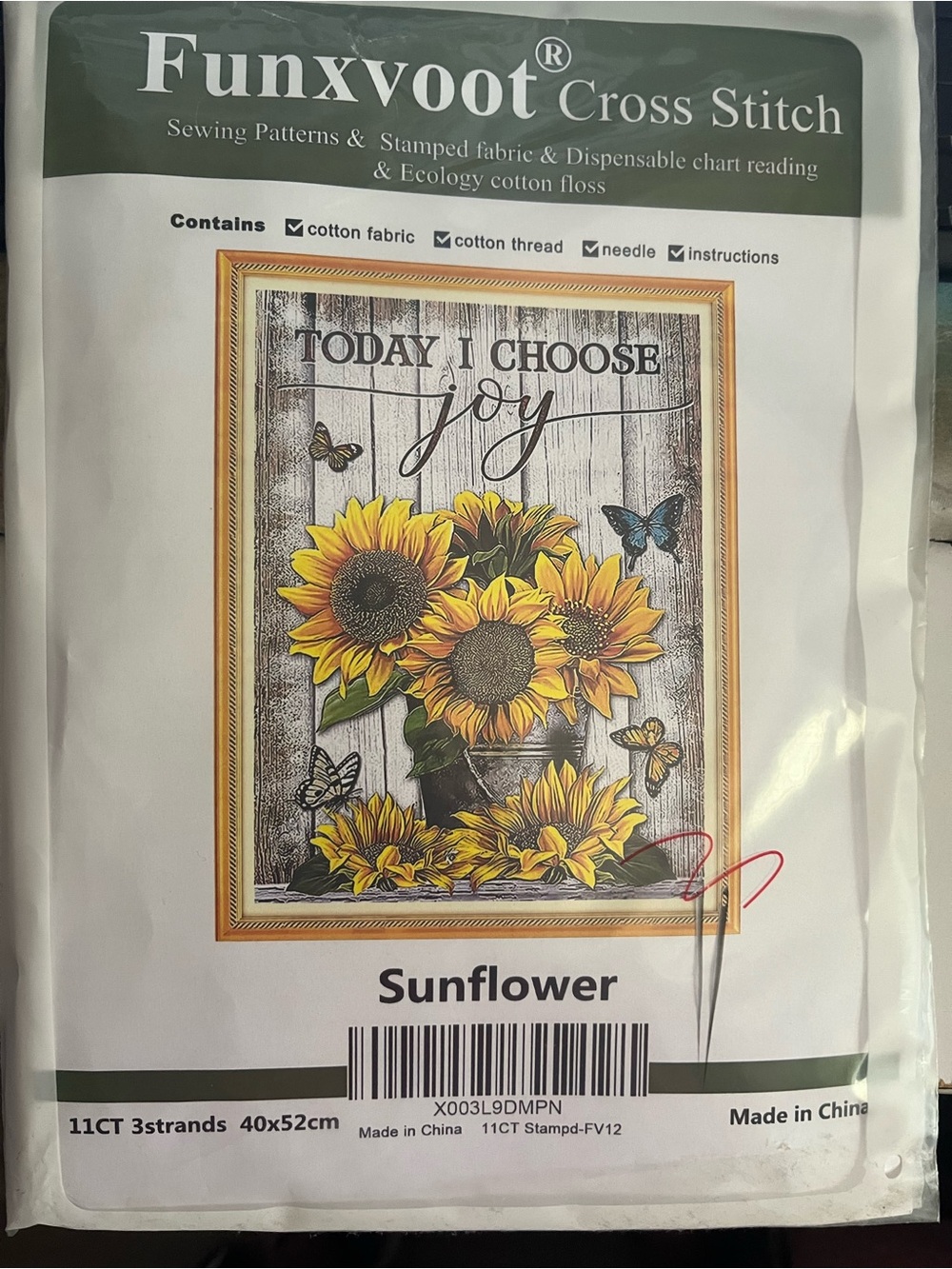 Sunflower Wall Art Cross Stitch - Yellow Sunflowers